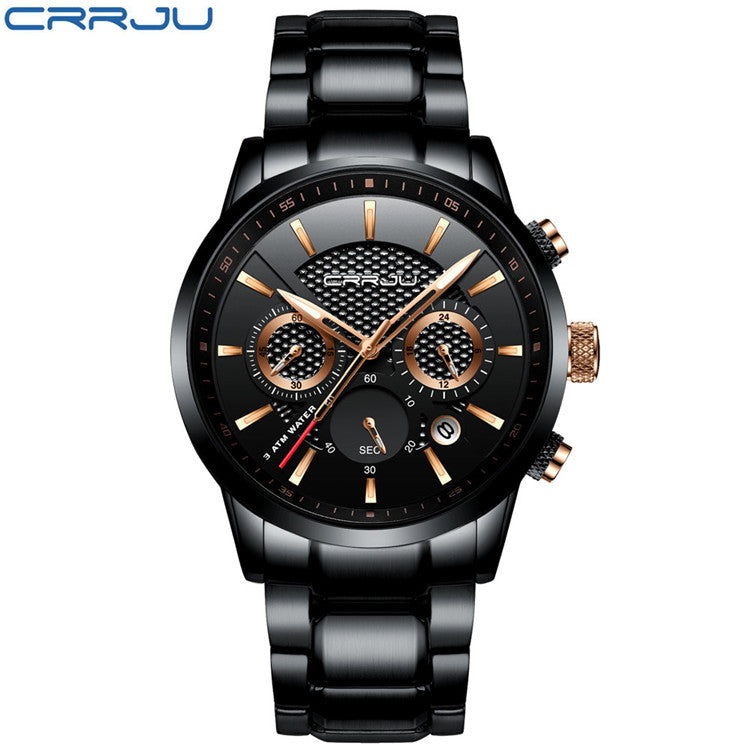 Men’s Black & Gold Sports Watch