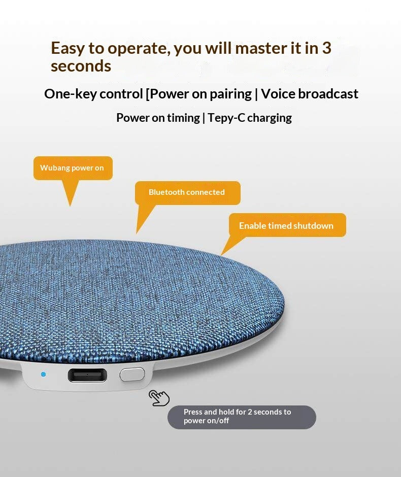 Mini Ultra-Thin Sleep-Inducing Bluetooth Speaker