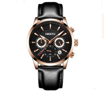 Men’s Black & Gold Sports Watch